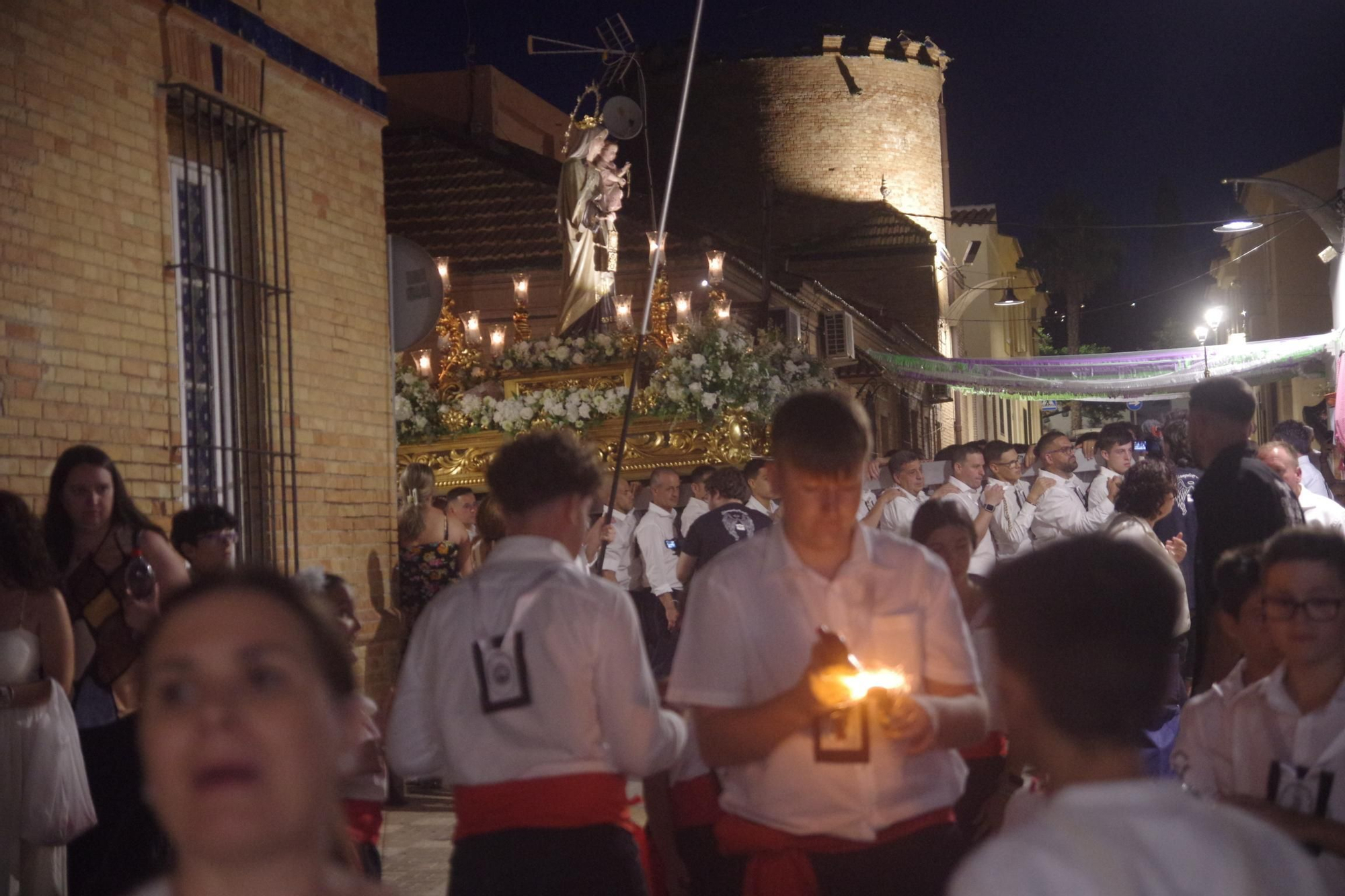 Procesión de la Virgen del Carmen en la Colonia de Santa Inés