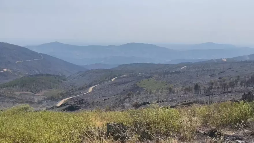Video | Así se ven los montes de Las Hurdes quemados