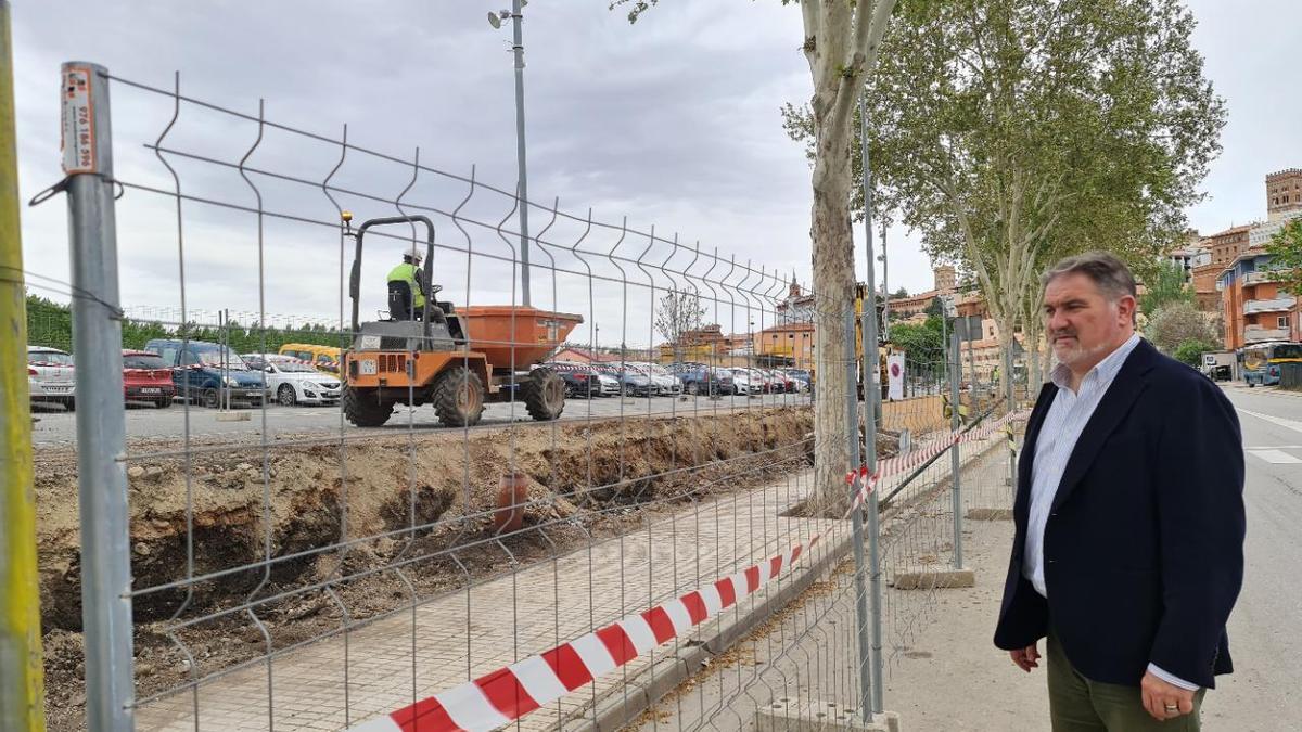 El concejal visitó las obras.