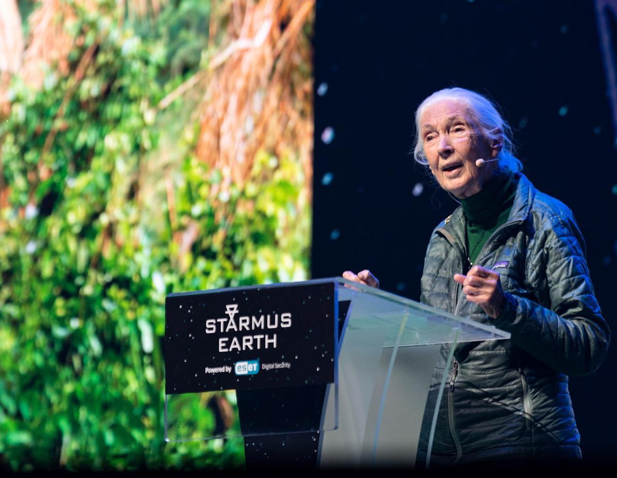 La primatóloga y conservacionista Jane Goodall, en su intervención