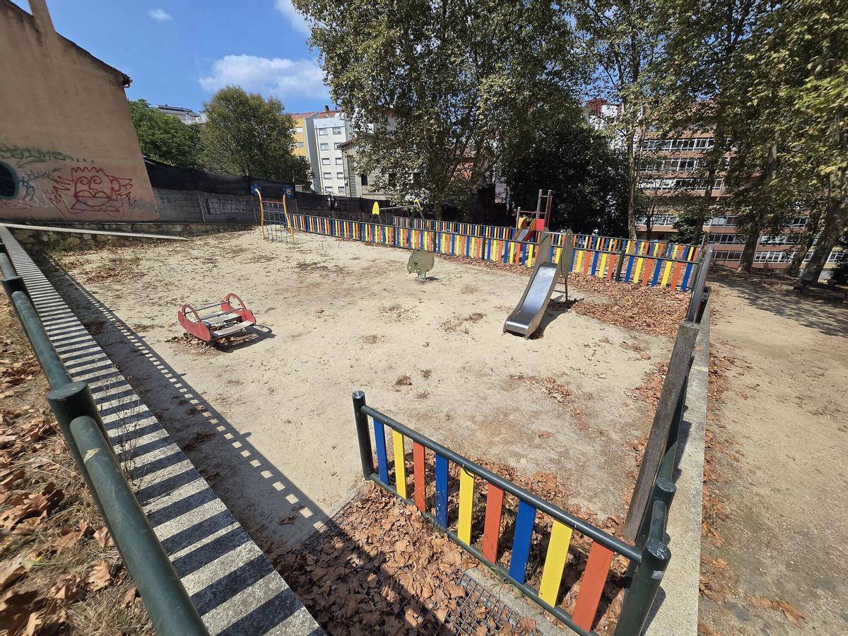 Estado actual del parque infantil de la Finca Matías.