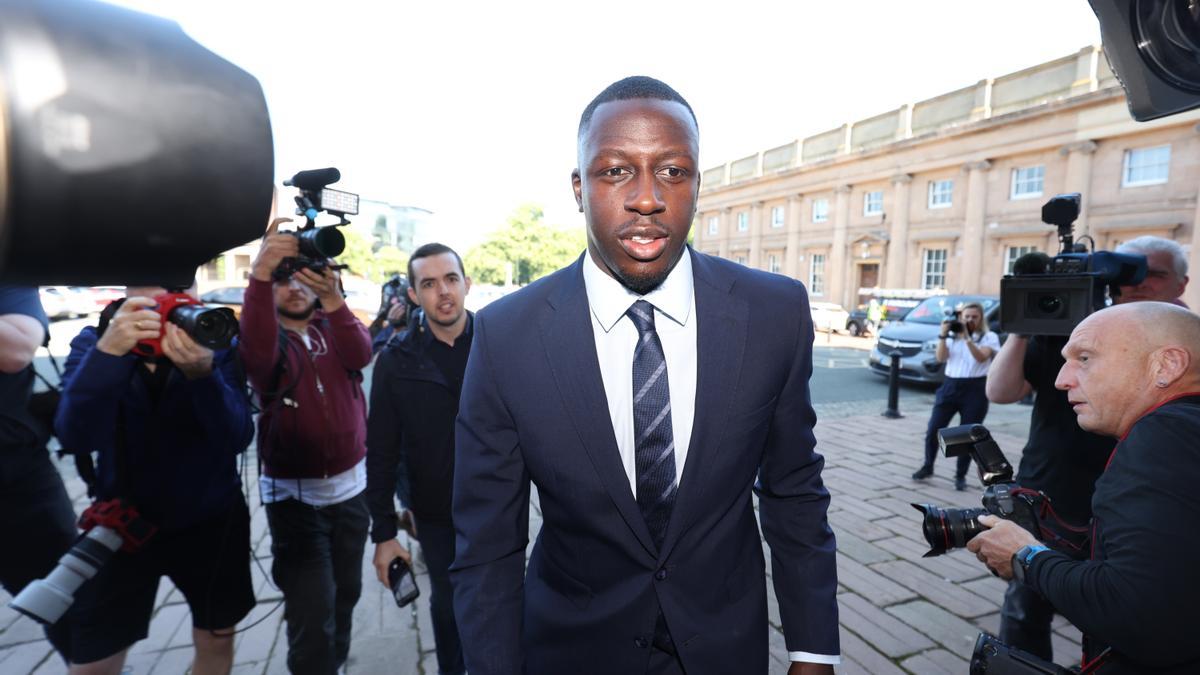 Benjamin Mendy en el juicio en Chester Crown Court