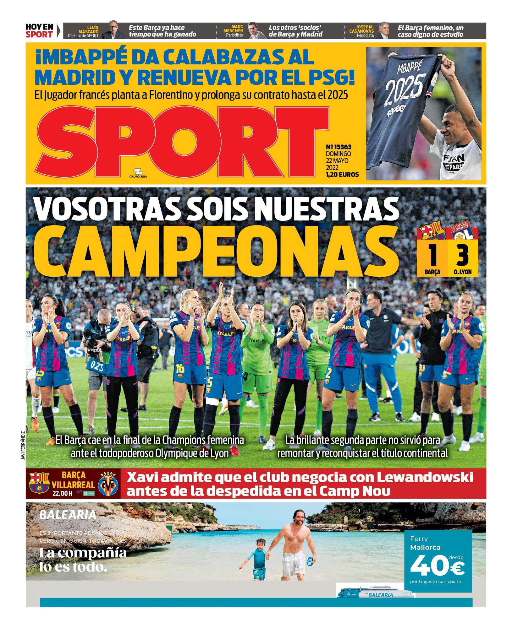 Esta es la portada de SPORT