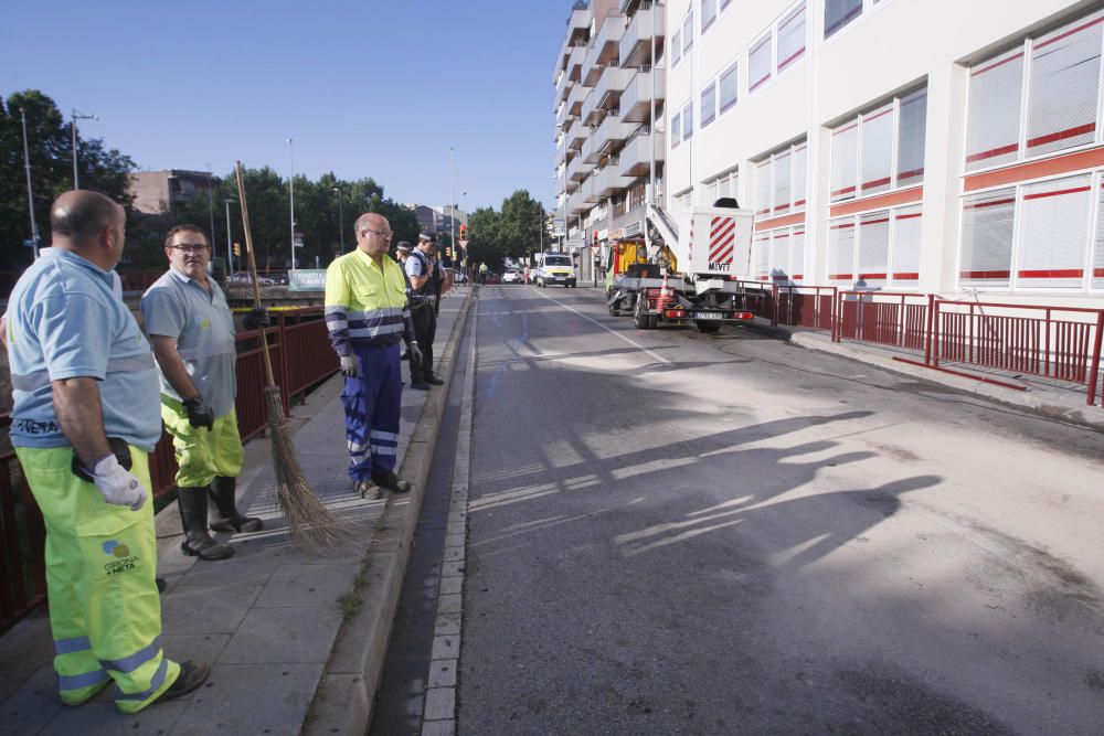 Accident de trànsit a la zona dels Maristes de Girona