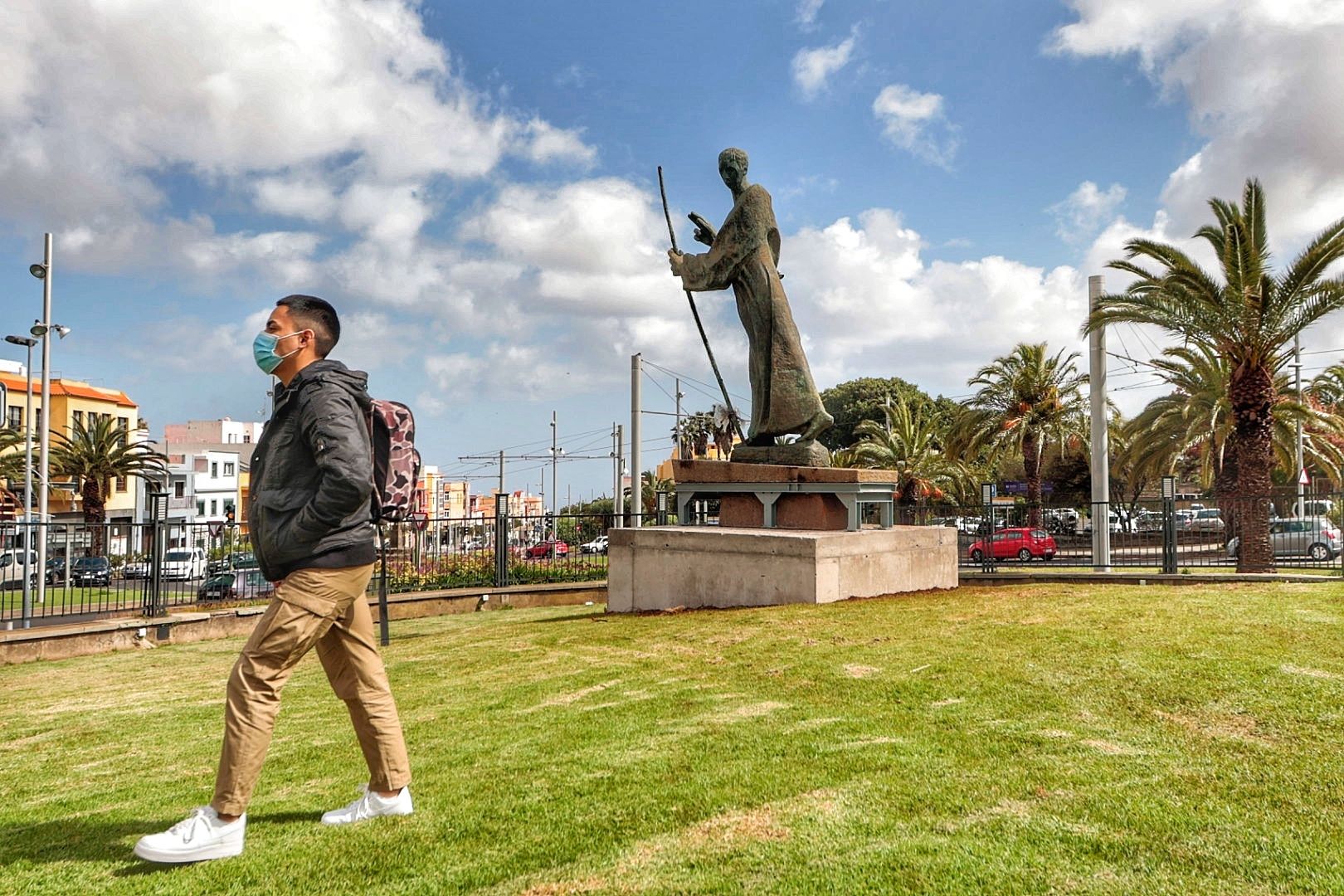 Nueva ubicación de la escultura del Padre Anchieta en el Campus Central de la Universidad de La Laguna