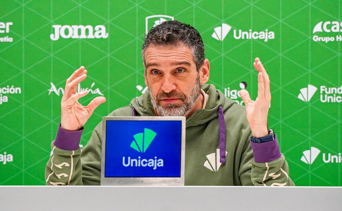 Ibon Navarro, este miércoles en la rueda de prensa previa a la Copa del Rey.