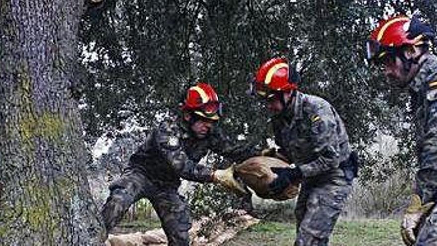 Maniobras militares en Monte la Reina, en 2009.