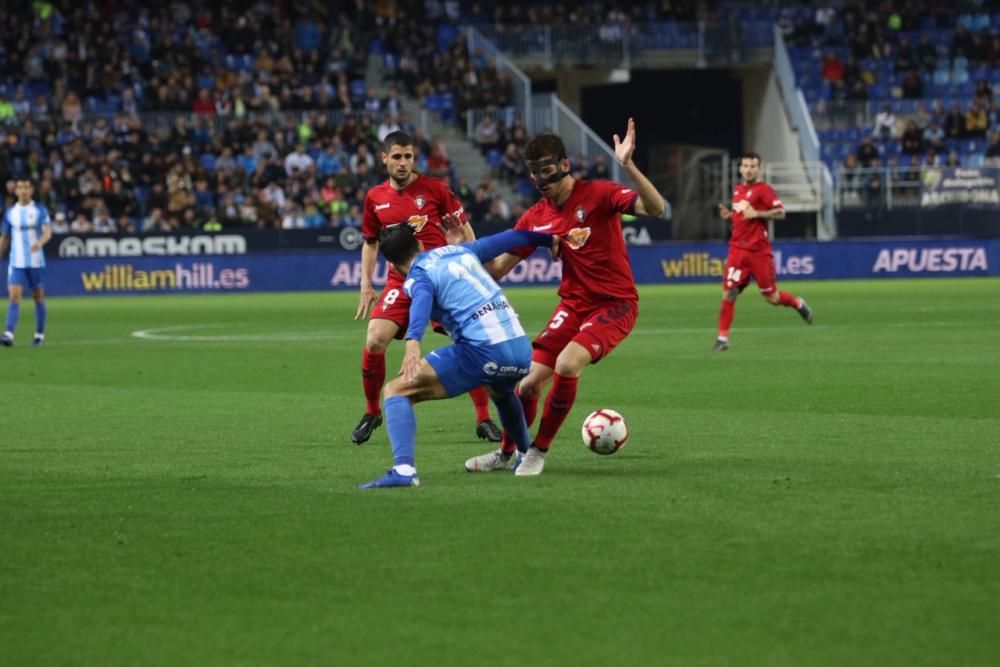 El Málaga se adelantó, perdonó y desapareció en una segunda mitad donde vio como el Osasuna remontaba para llevarse el choque