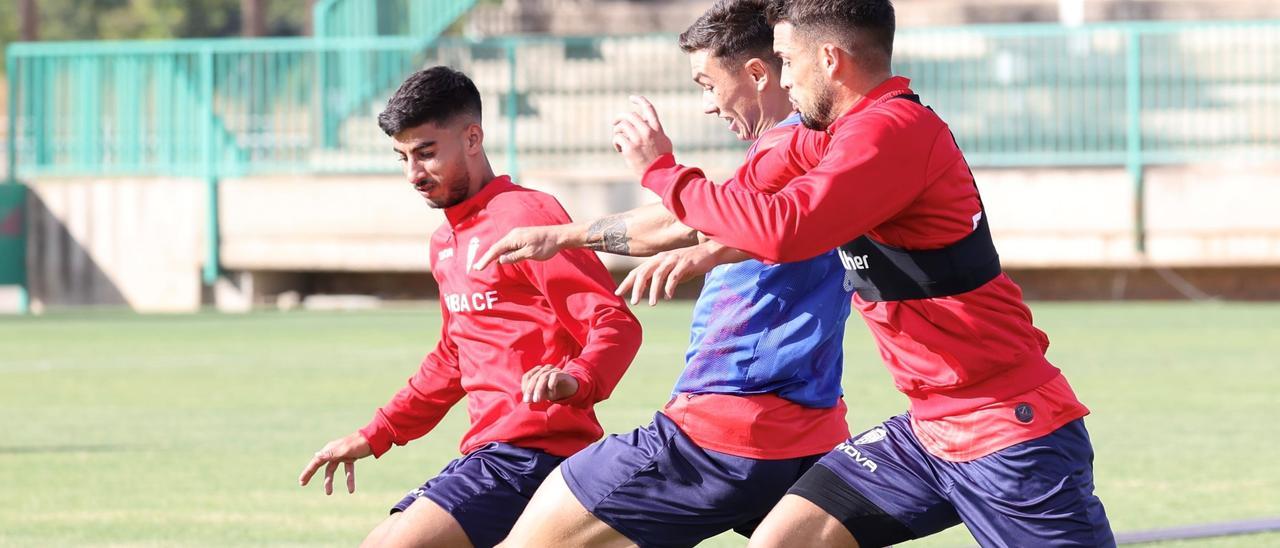 Lance del entrenamiento del Córdoba CF en la Ciudad Deportiva.