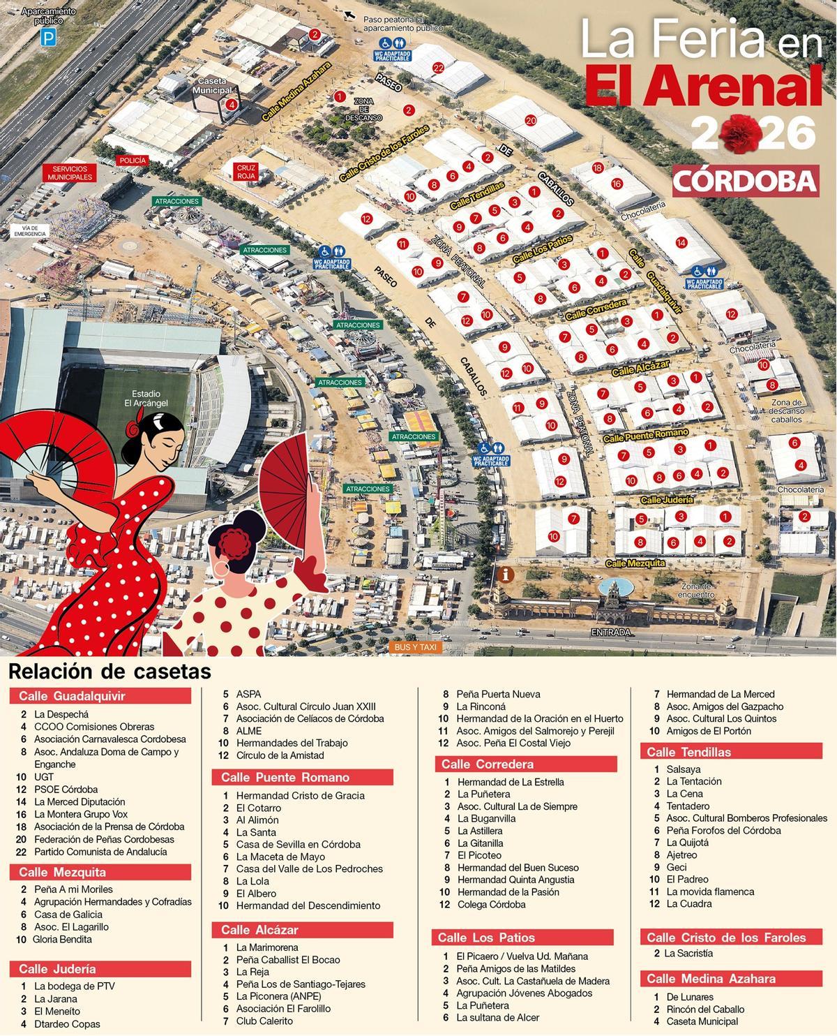Plano de la Feria de Córdoba 2026