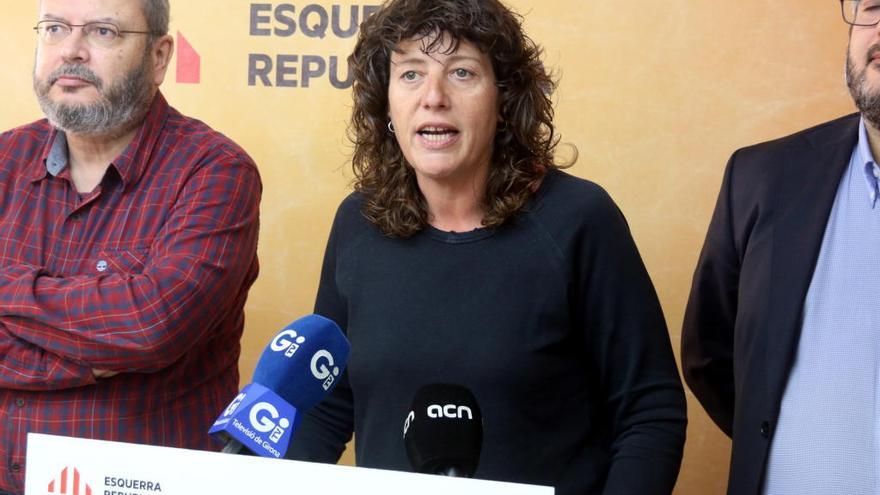 La diputada d&#039;ERC Teresa Jordà durant la valoració del projecte dels PGE per a les comarques gironines