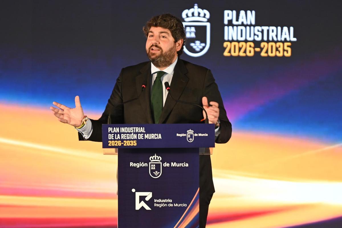 Fernando López Miras, en la presentación de Plan Industrial 2026-2035