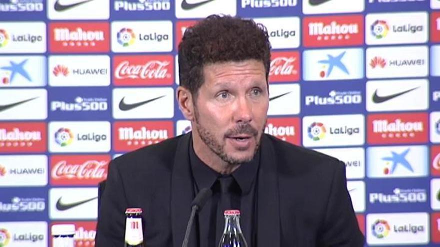 Simeone: "Rápidamente el equipo encontró la vía del gol"