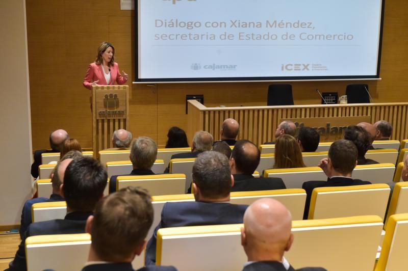 18-01-2018 LAS PALMAS DE GRAN CANARIA. Xiana Méndez, secretaria de Estado de Comercio, en el foro de la Asociación para el Progreso de la Dirección en Canarias, en Cajamar. Fotógrafo: ANDRES CRUZ  | 18/01/2019 | Fotógrafo: Andrés Cruz