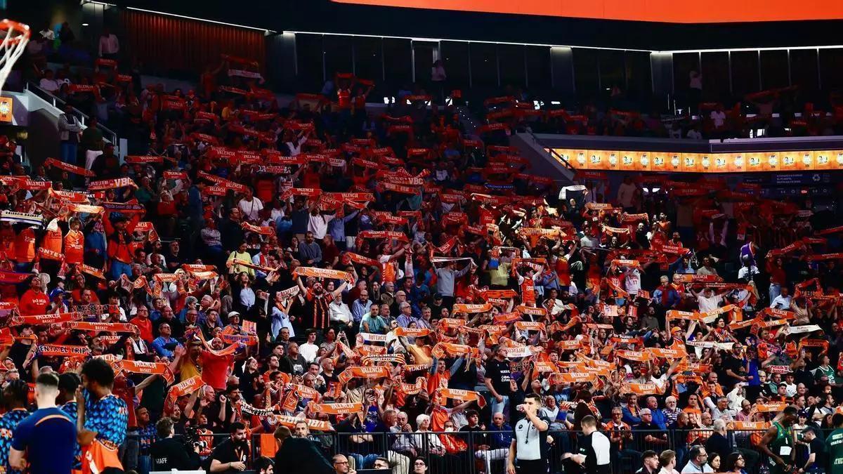 Animación del Valencia basket contra el Panathinaikos