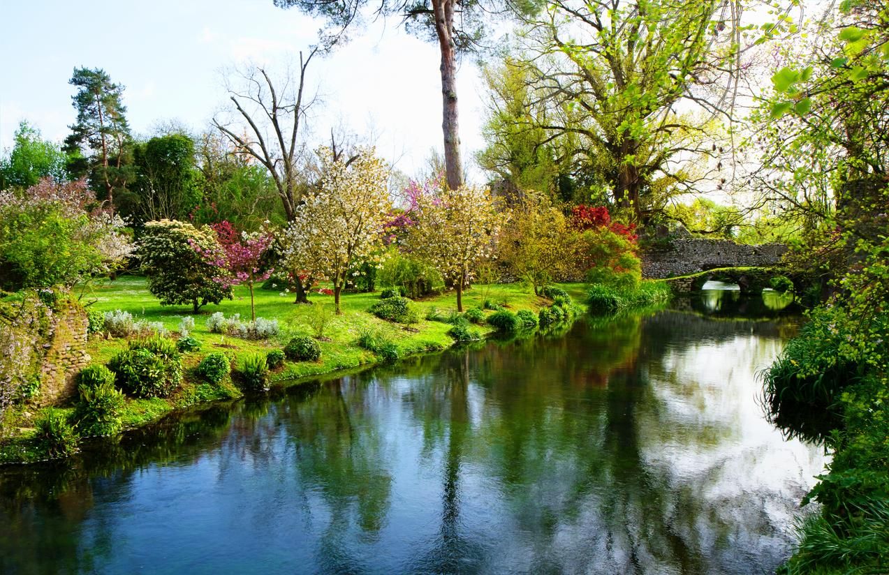 Giardino di Ninfa en Italia.