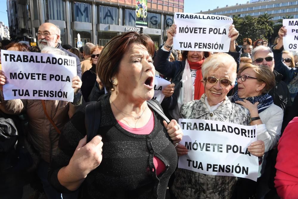 Jubilados de A Coruña exigen "pensiones dignas"