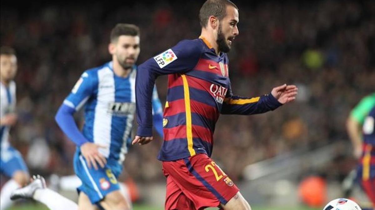 Aleix Vidal, en su estreno con el Barça