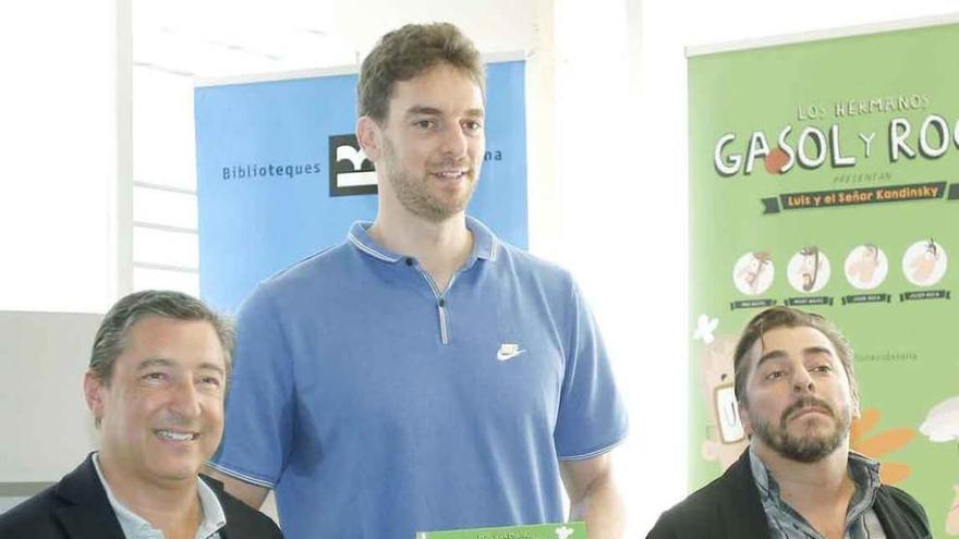 Pau Gasol en un acto celebrado ayer en Barcelona.