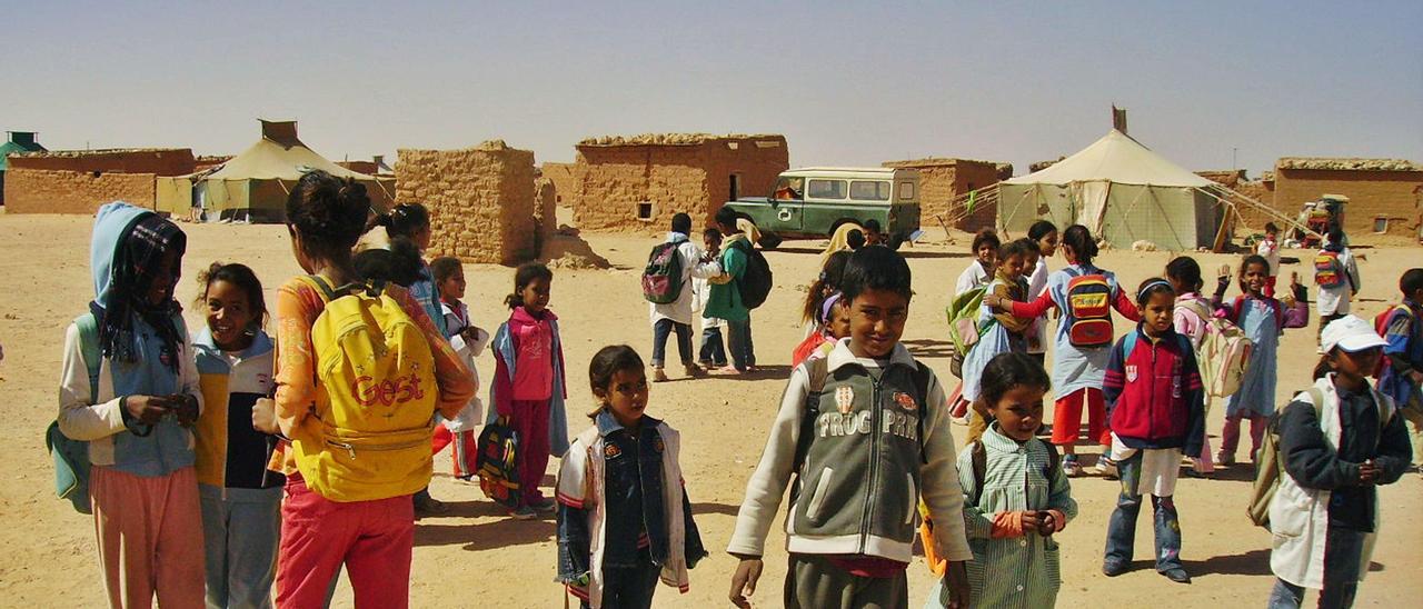 Niños saharauis en el campamento de Tinduf