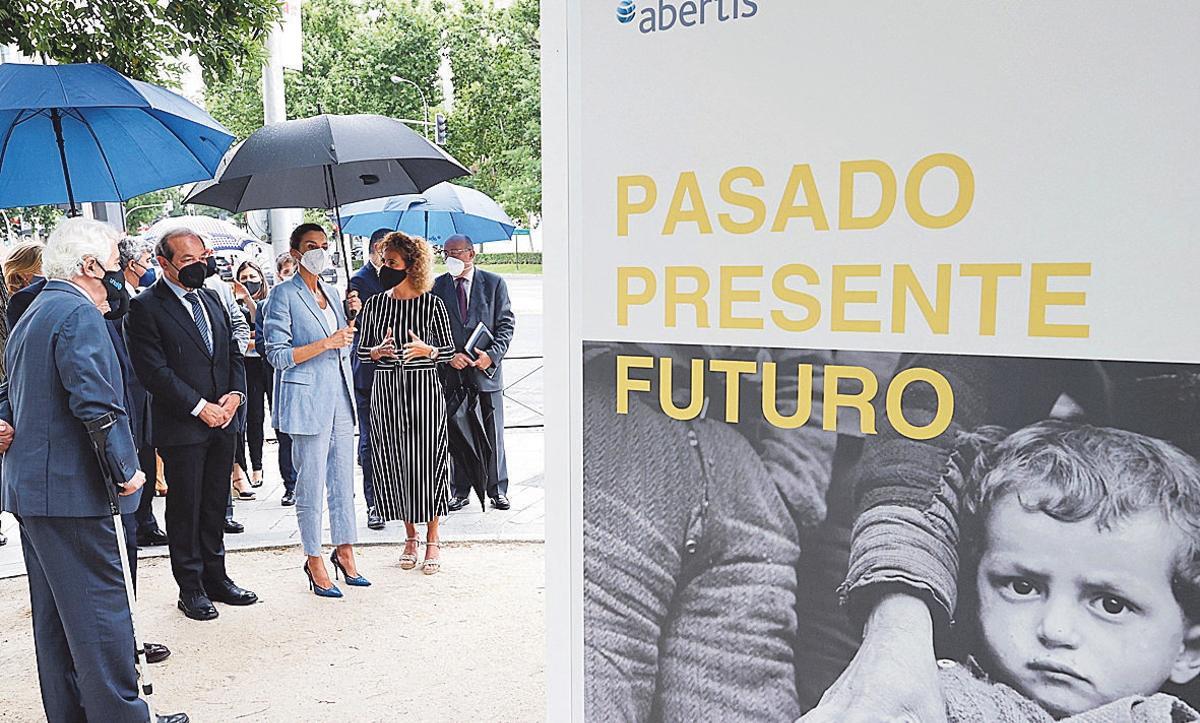 Uno de los bloques de la exposición sobre los 75 años de Unicef.