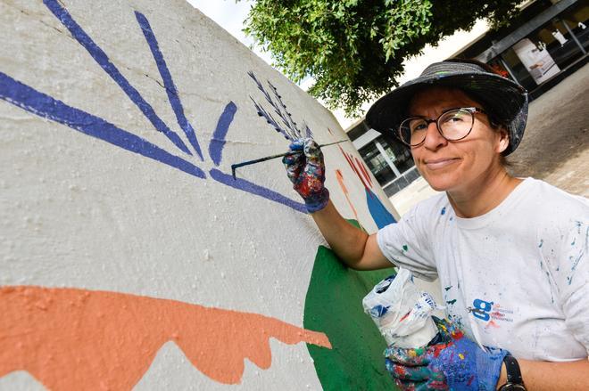 Mural en Luis Doreste Silva