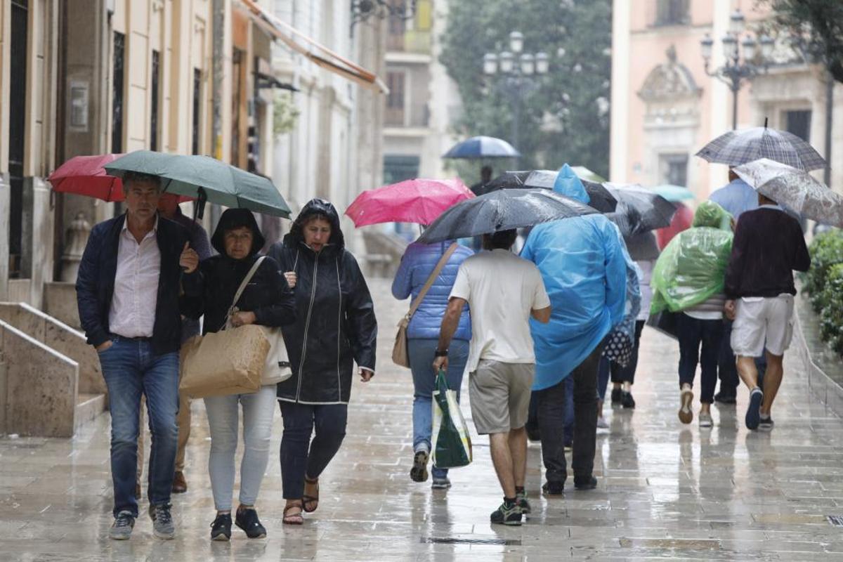 Lluvias en la ciudad de València