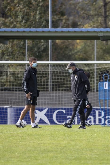 Entrenamiento del Oviedo tras el derbi