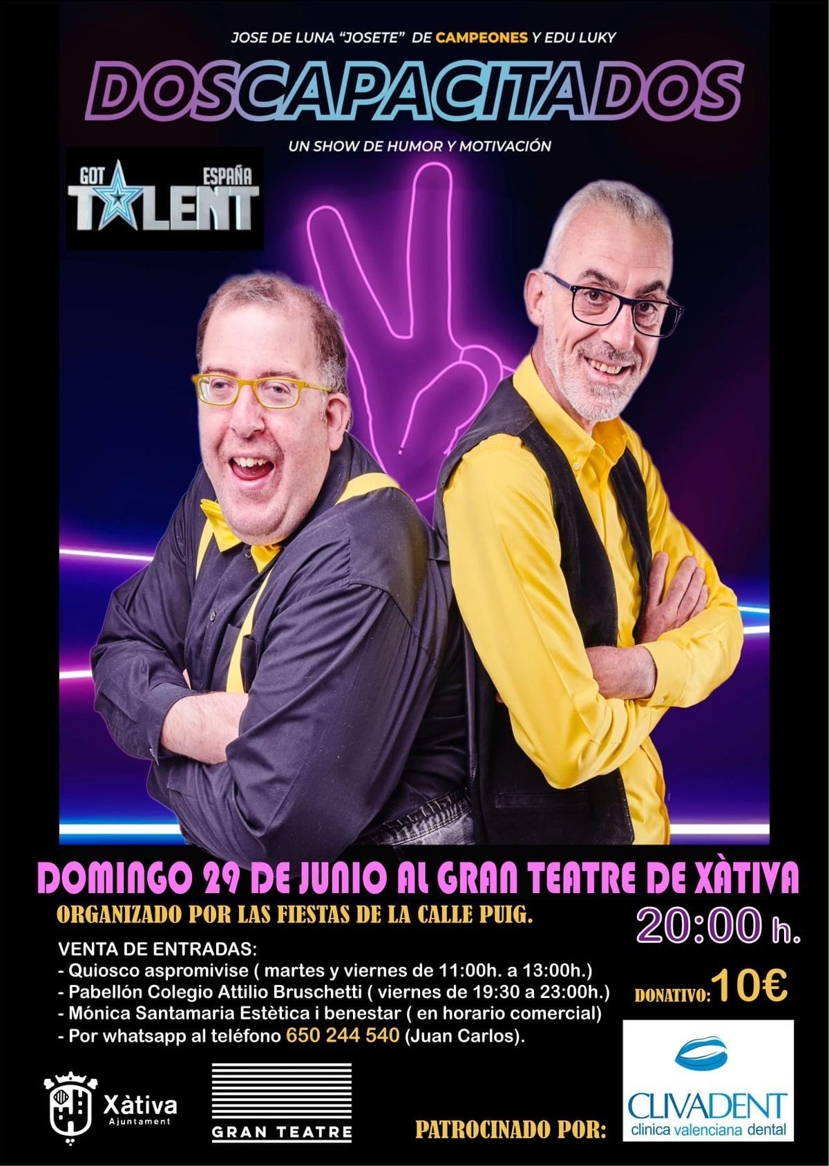 El cartel anunciador del espectáculo.