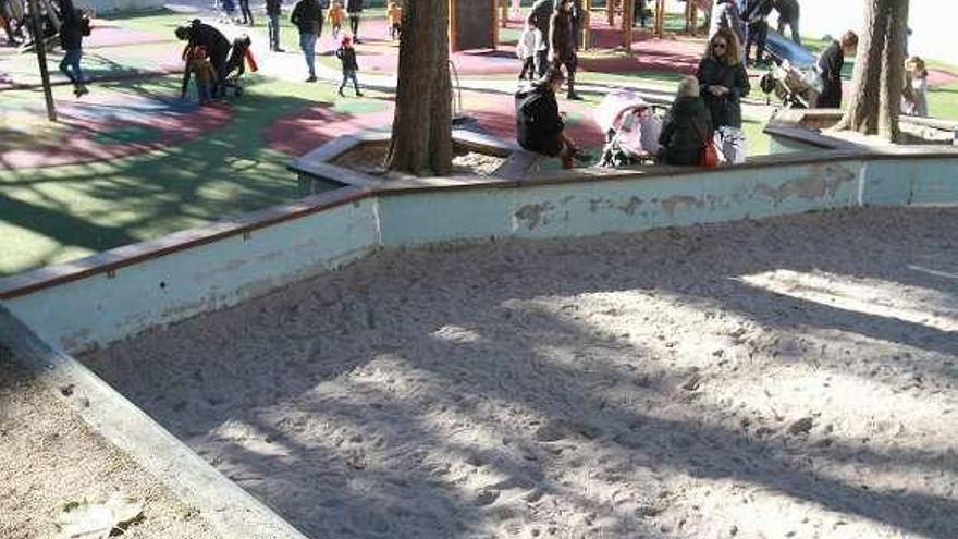 La zona infantil del parque de San Lázaro, lugar del incidente. // I.O.