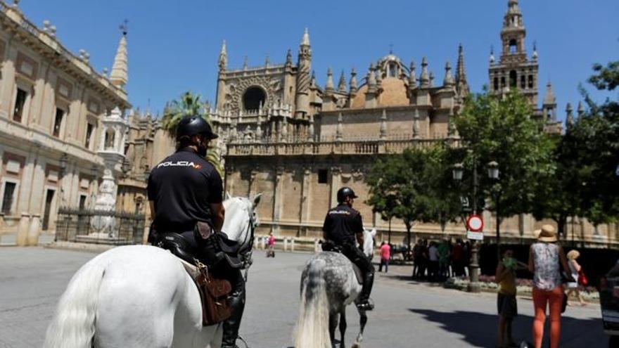 La vigilancia en los lugares más turísticos de Sevilla se reforzó.