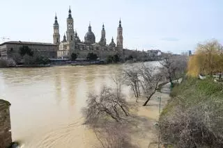 EN IMÁGENES | Crecida del río Ebro a la altura de Zaragoza