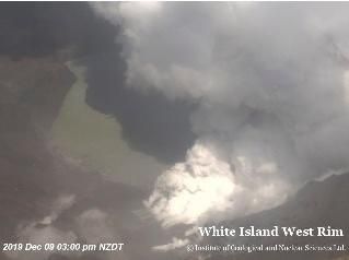 Erupció del volcà Whakaari a Nova Zelanda