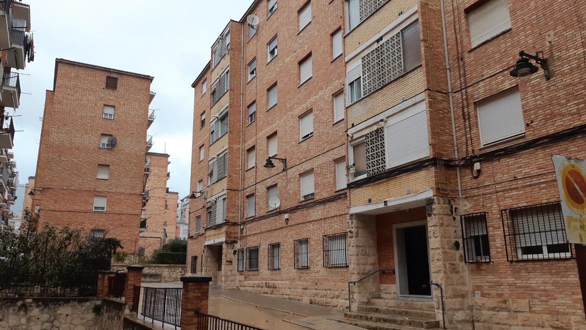 Bloque de edificios del barrio Sagrado Corazón en Alcoy.