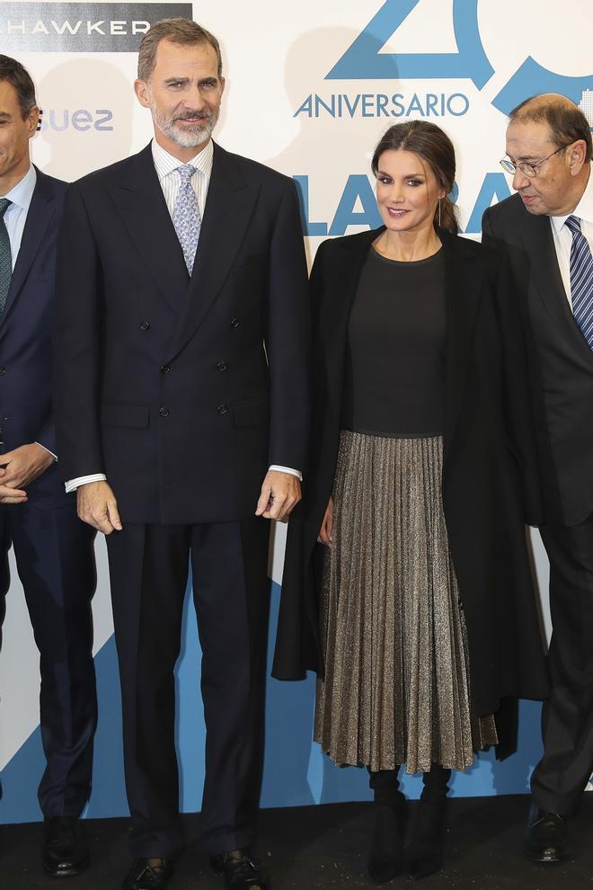 El rey Felipe y la reina Letizia en el XX aniversario de La Razón, en 2017