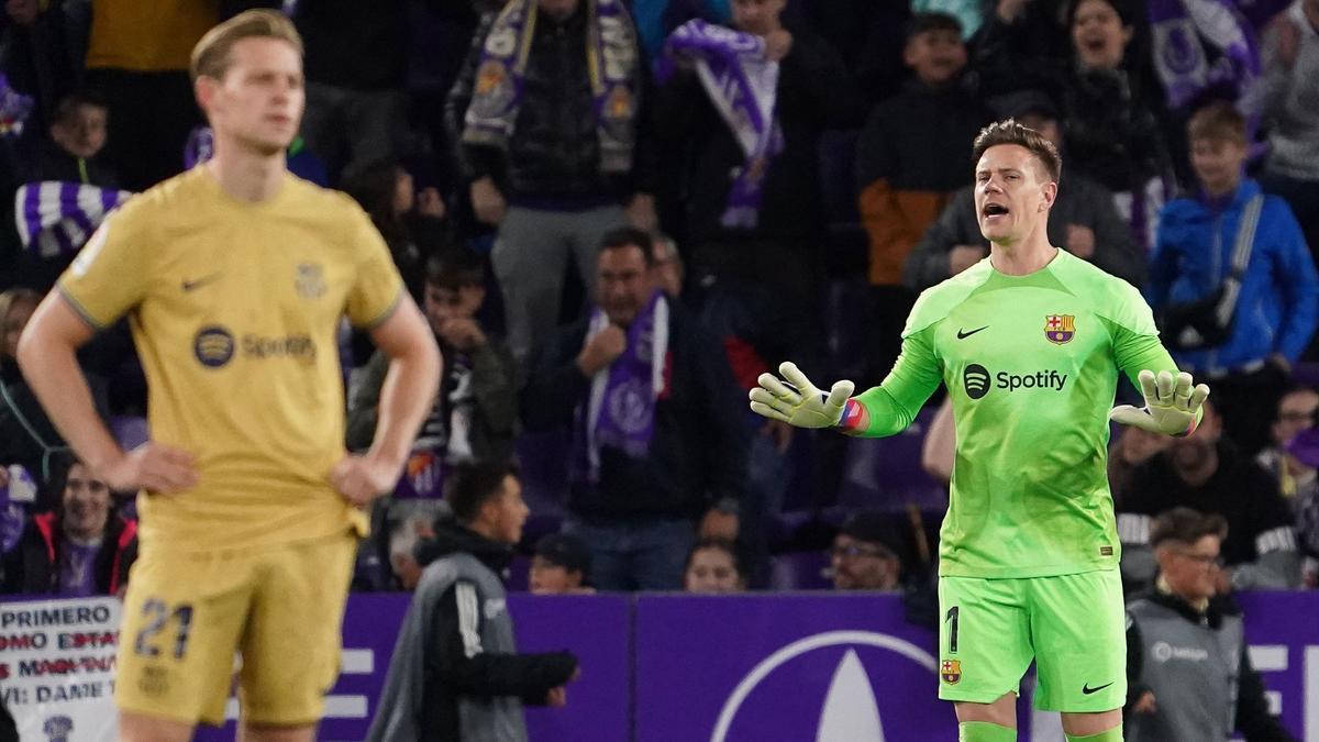 Ter Stegen pide calma detrás de un De Jong abatido en Valladolid.