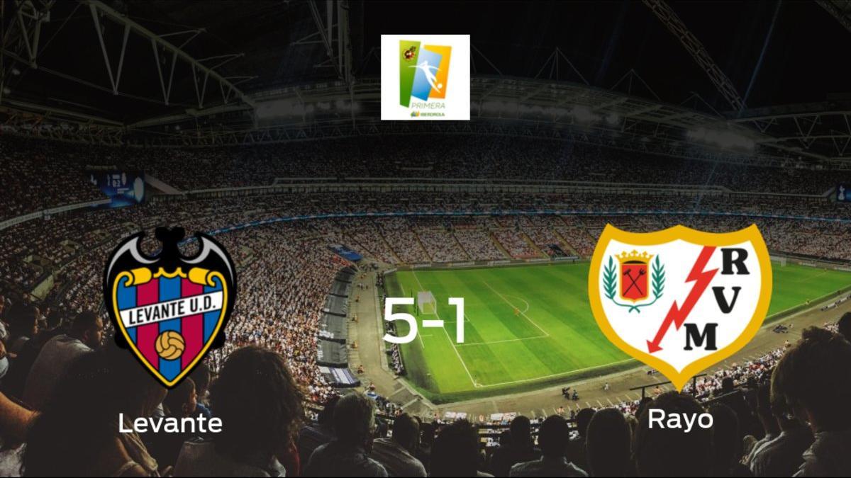 El Levante Femenino consigue la victoria frente al Rayo Vallecano Femenino con una amplia goleada (5-1)