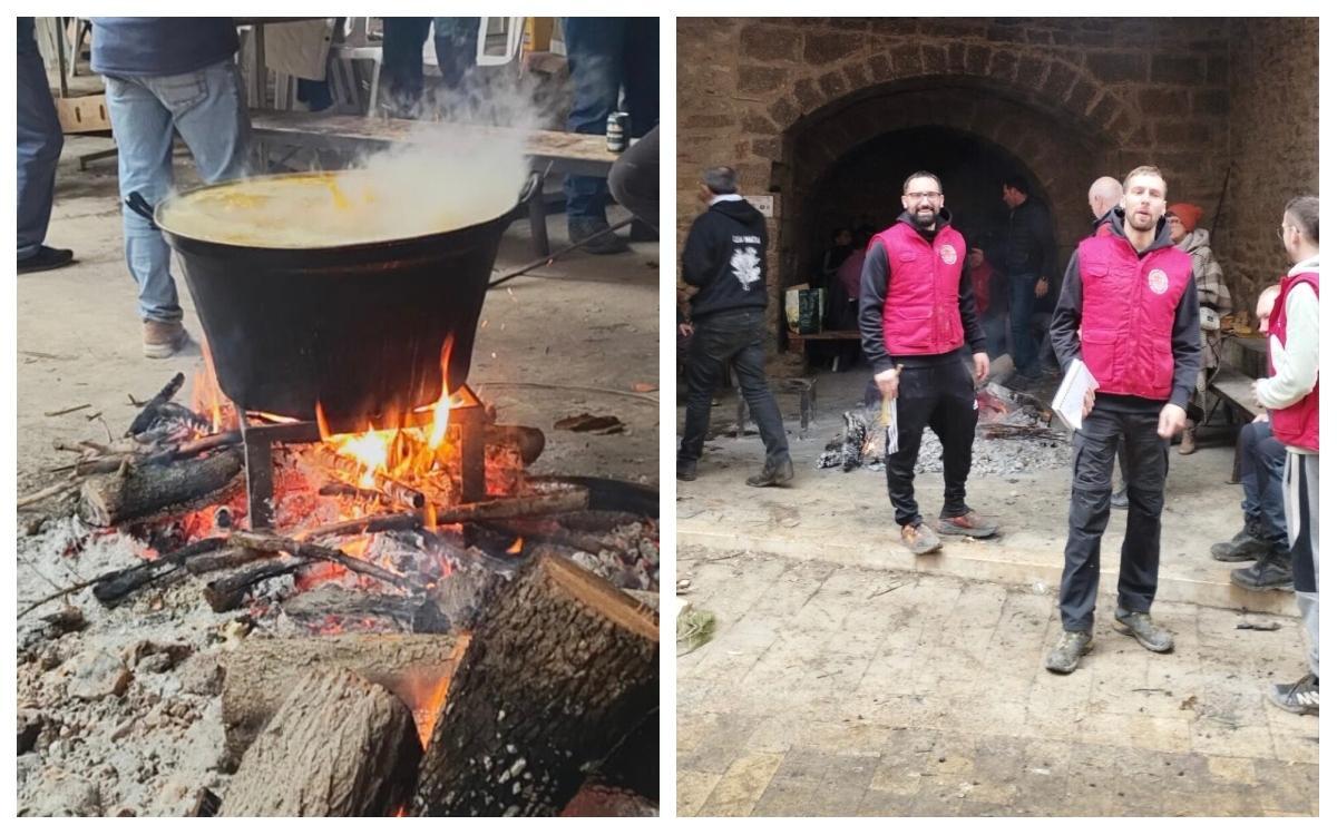 La 'foguera de les tronques' se ha realizado finalmente en la ubicación histórica de siempre.