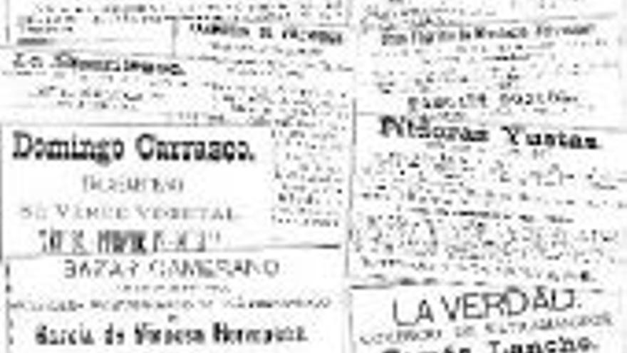 Publicidad en la prensa de Mérida en 1905