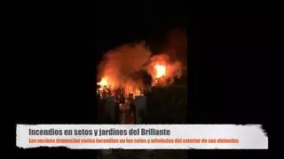 Vecinos de El Brillante y El Tablero denuncian varios incendios en los setos de sus jardines