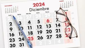 Calendario de diciembre 2024.