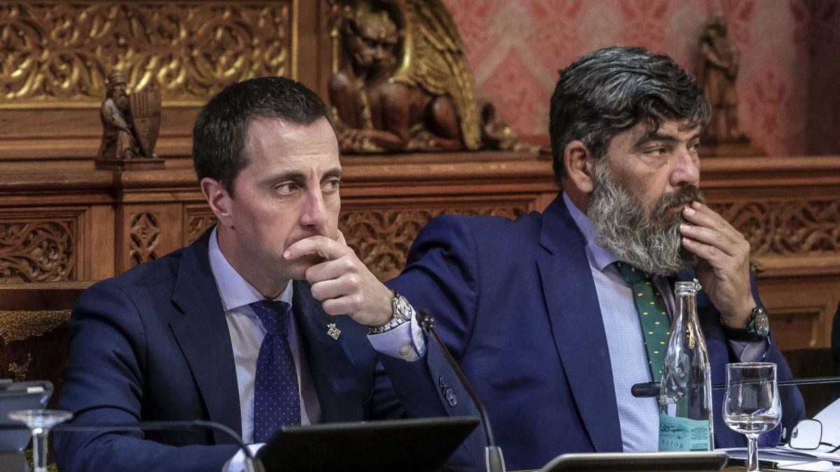 Imagen de archivo de Galmés y Bestard en un pleno del Consell de Mallorca.