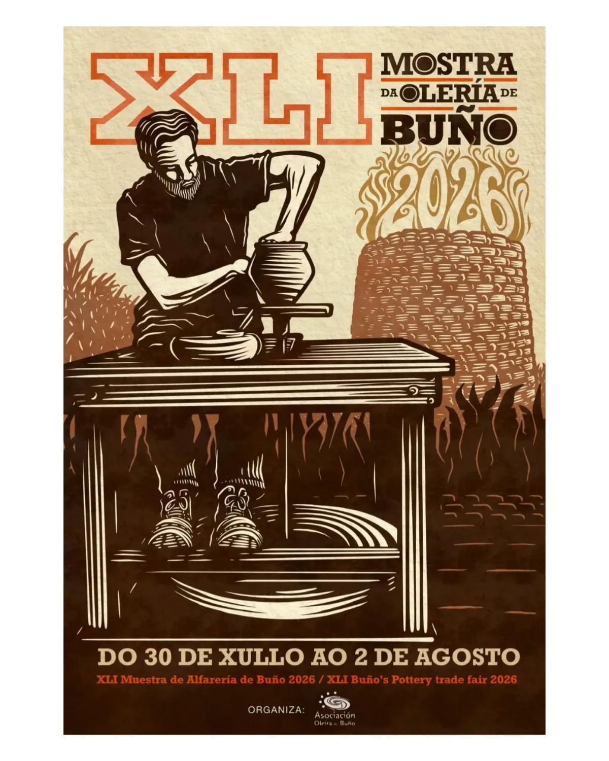Cartel promocional da corenta e unha Mostra da Olería de Buño 2026.