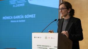 Mónica García, en el acto de Prensa Ibérica y El Periódico de España