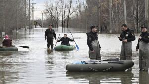 Inundación en Orsk, Rusia.