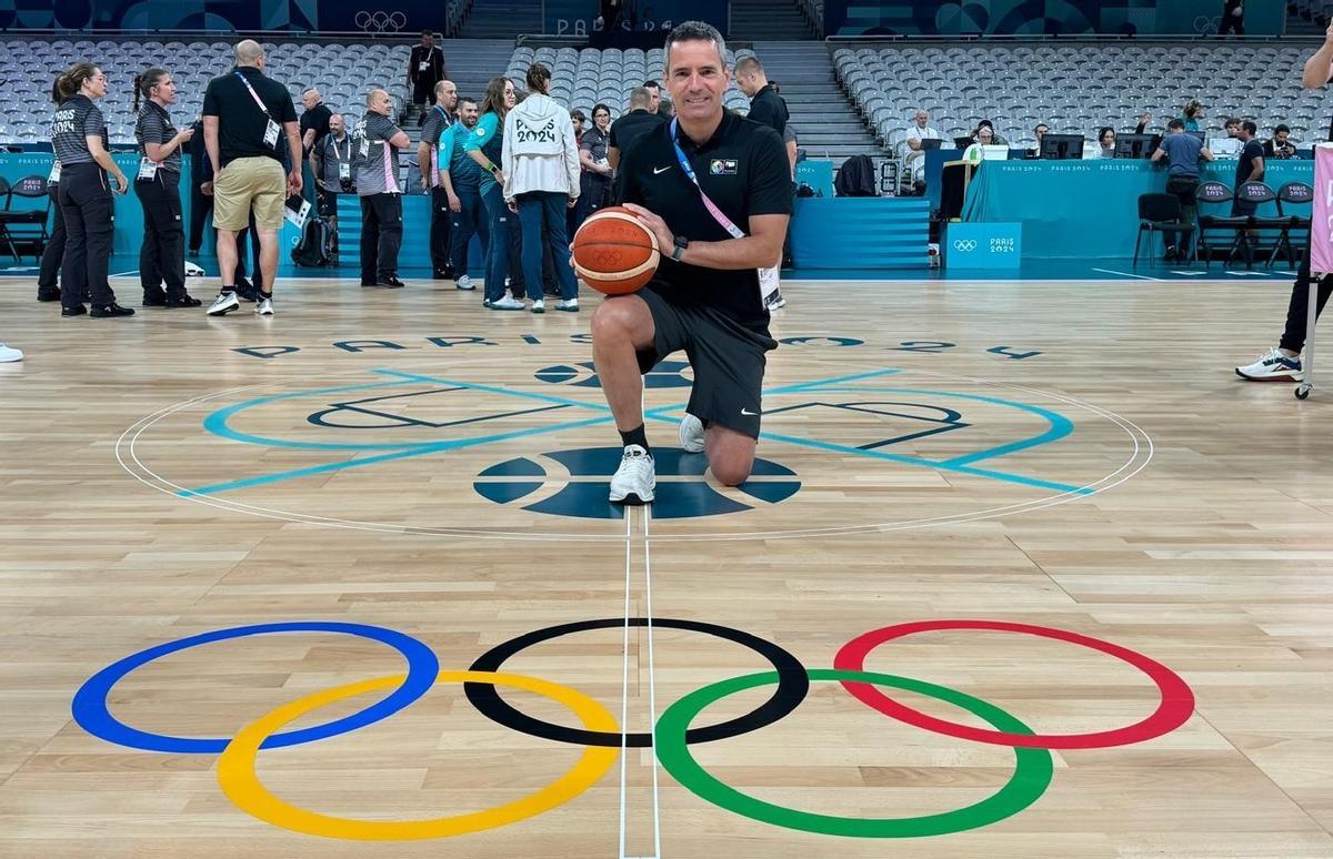 Antonio Conde, en la pista olímpica.