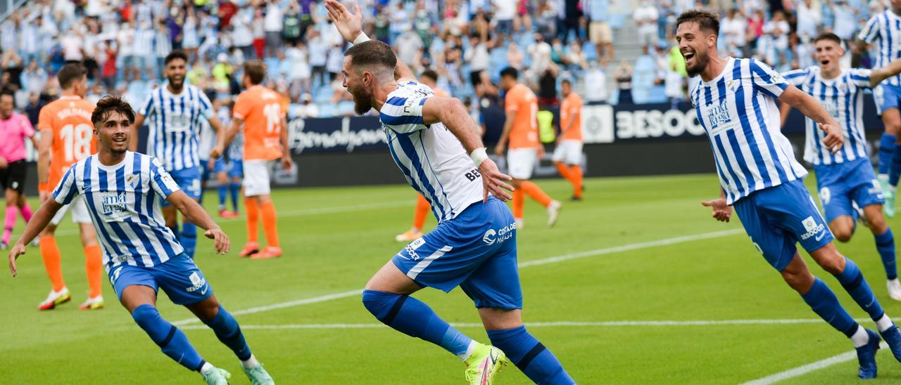 Peybernes marcó el gol de la victoria blanquiazul frente al Fuenlabrada.