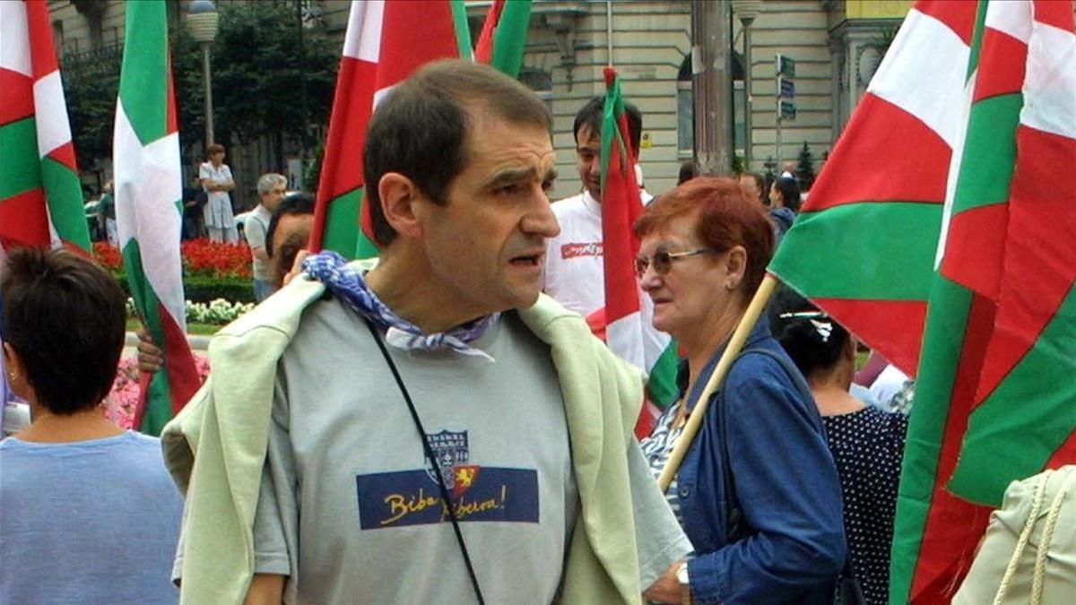 Josu Ternera en una manifestación en 2002