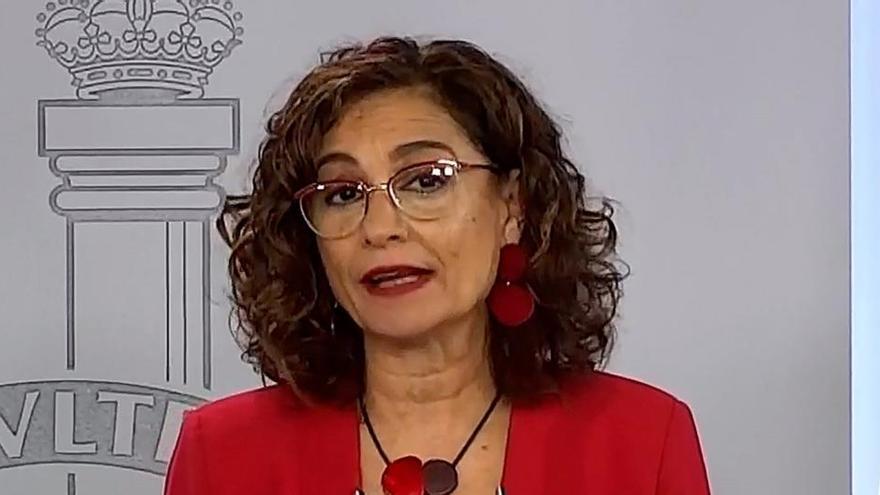 La ministra de Hacienda, MarÃ­a JesÃºs Montero.