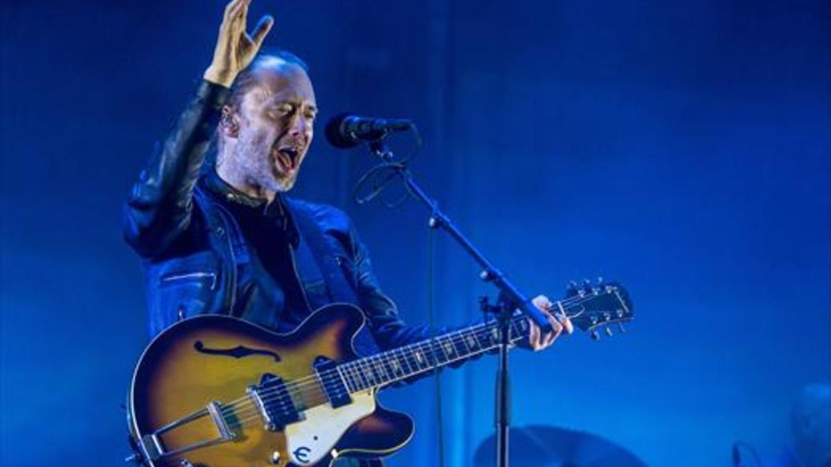 INFLUYENTE Thom Yorke, de Radiohead, anoche en el Fòrum.
